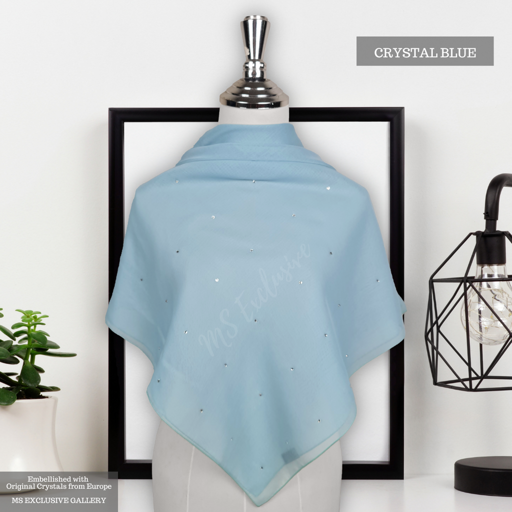 Tudung Bawal Tabur Crystal SWA (Bawal No 1)
