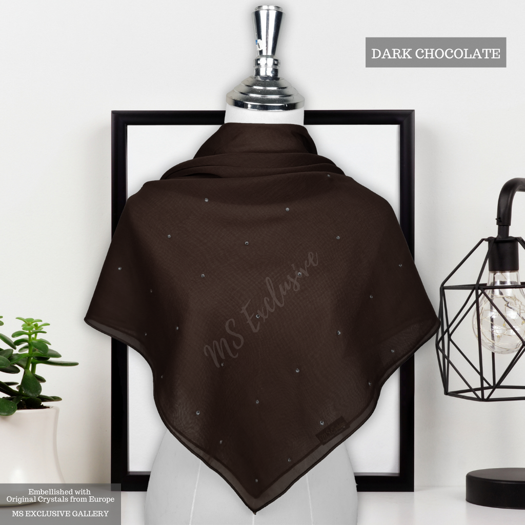 Tudung Bawal Tabur Crystal SWA (Bawal No 1)