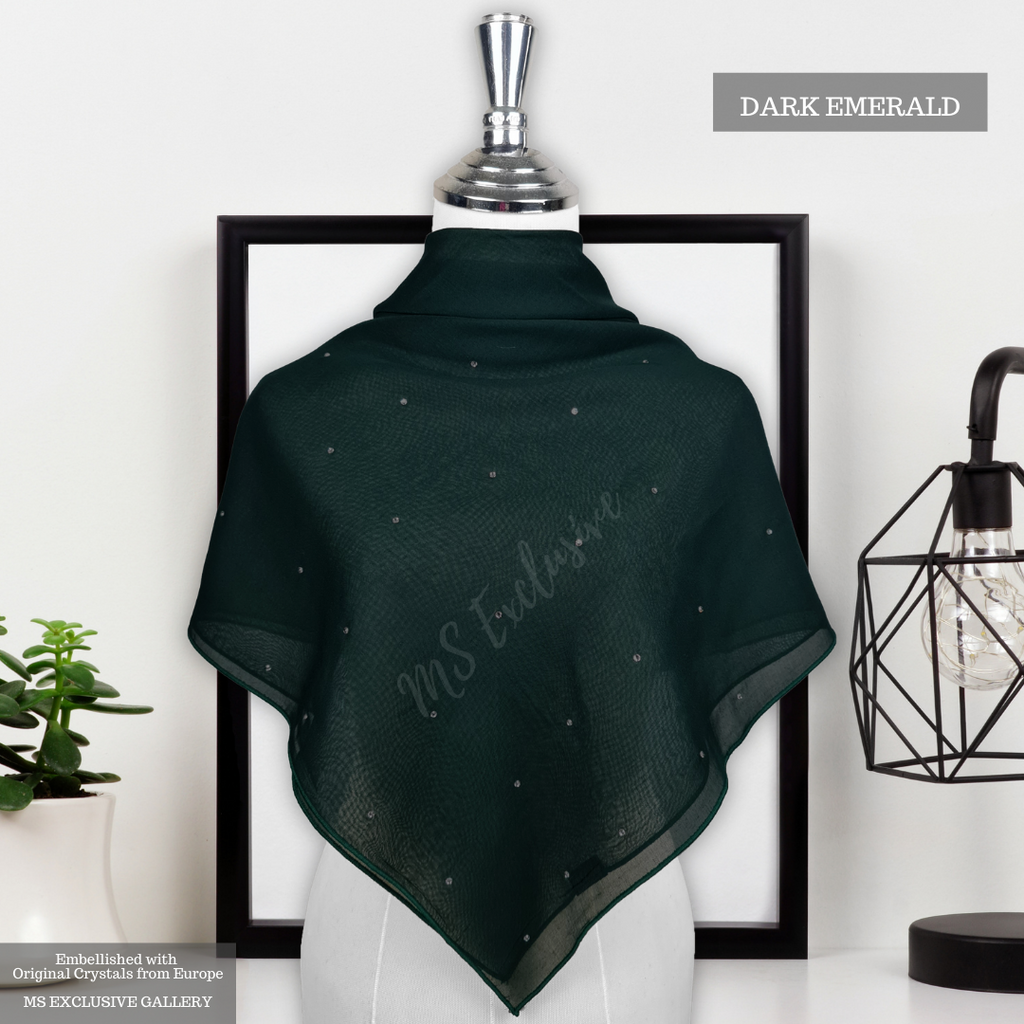 Tudung Bawal Tabur Crystal SWA (Bawal No 1)