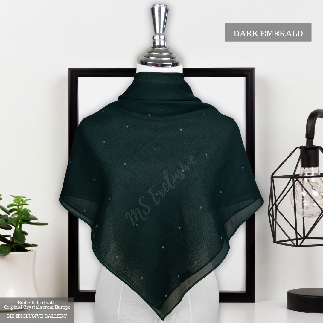 Tudung Bawal Tabur Crystal SWA (Bawal No 1)