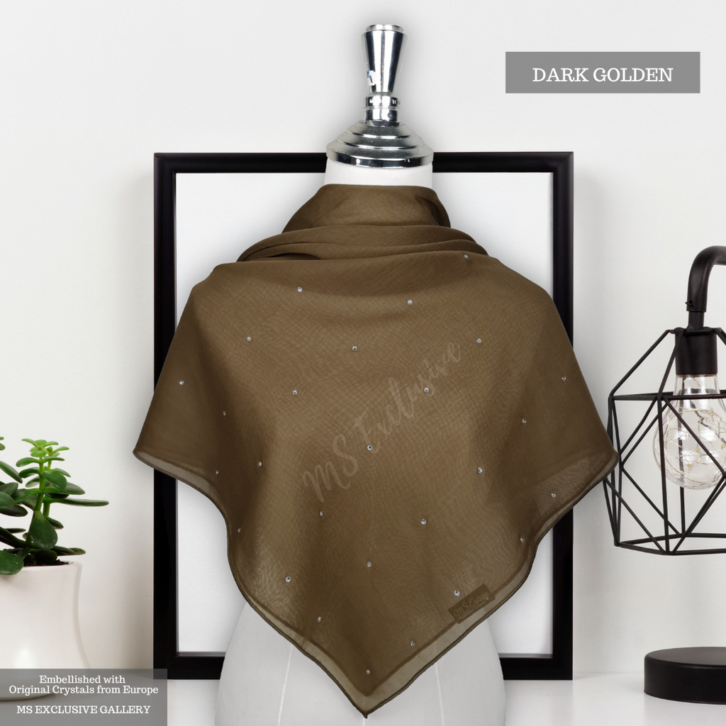 Tudung Bawal Tabur Crystal SWA (Bawal No 1)