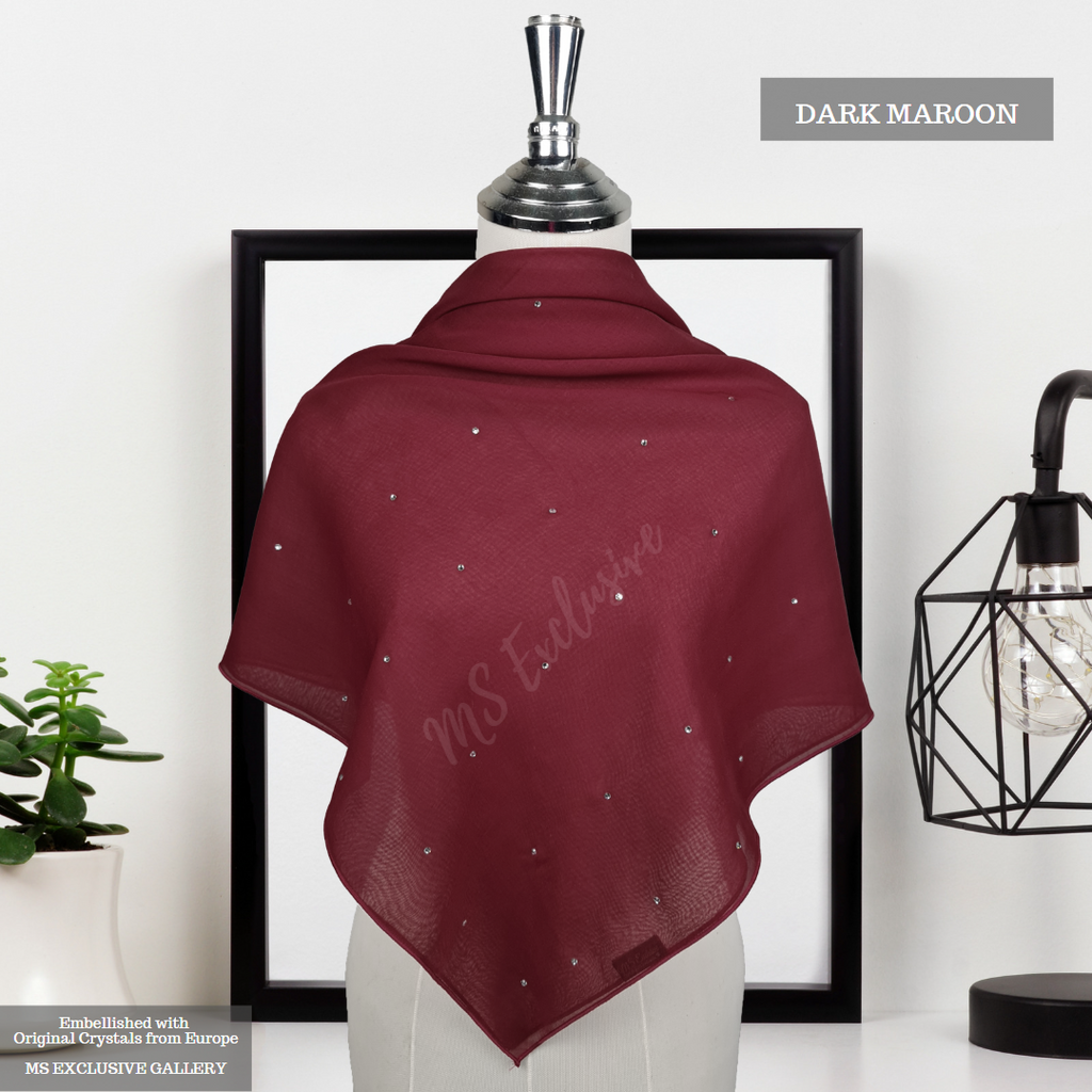 Tudung Bawal Tabur Crystal AB Premium (Bawal No 1)