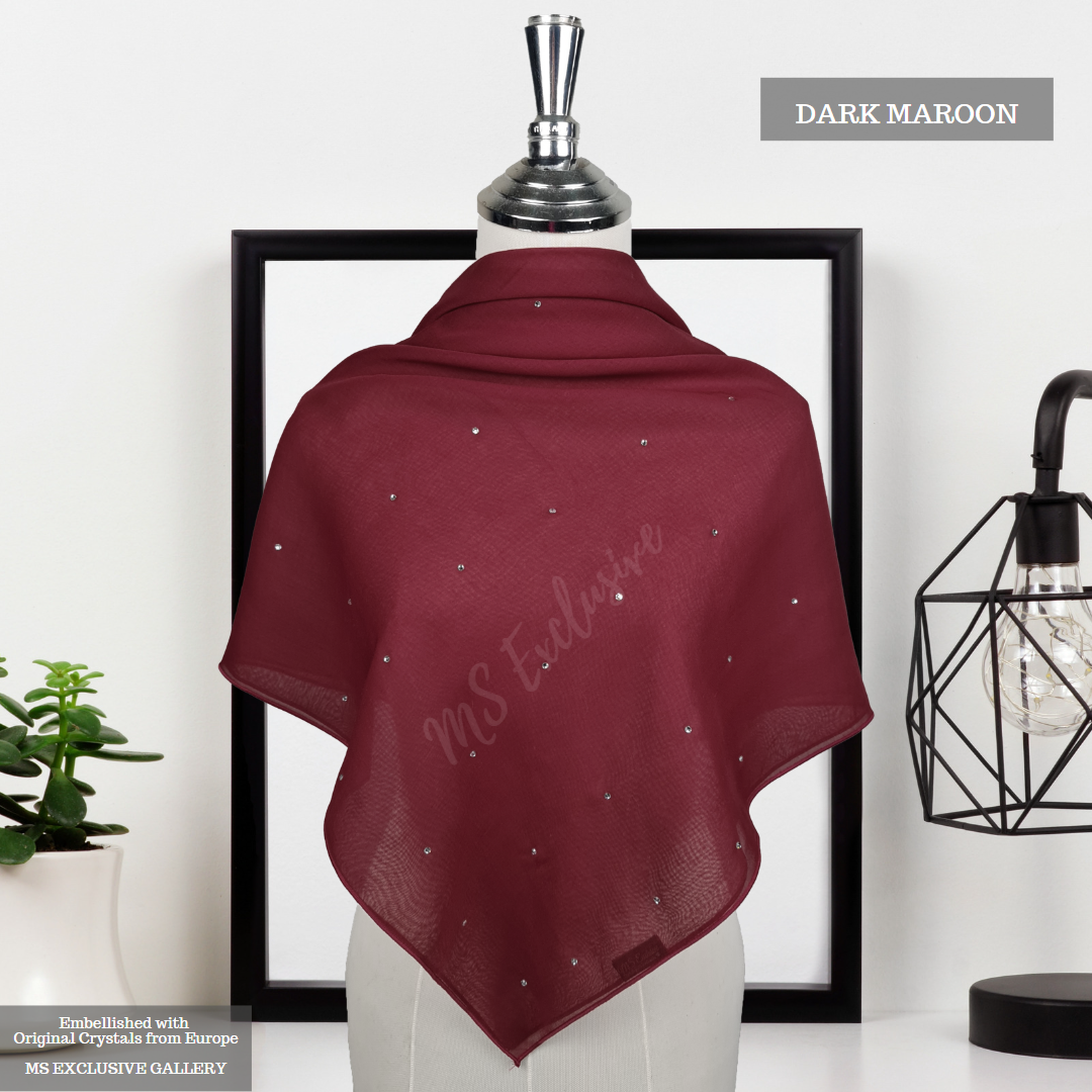 Tudung Bawal Tabur Crystal AB Premium (Bawal No 1)