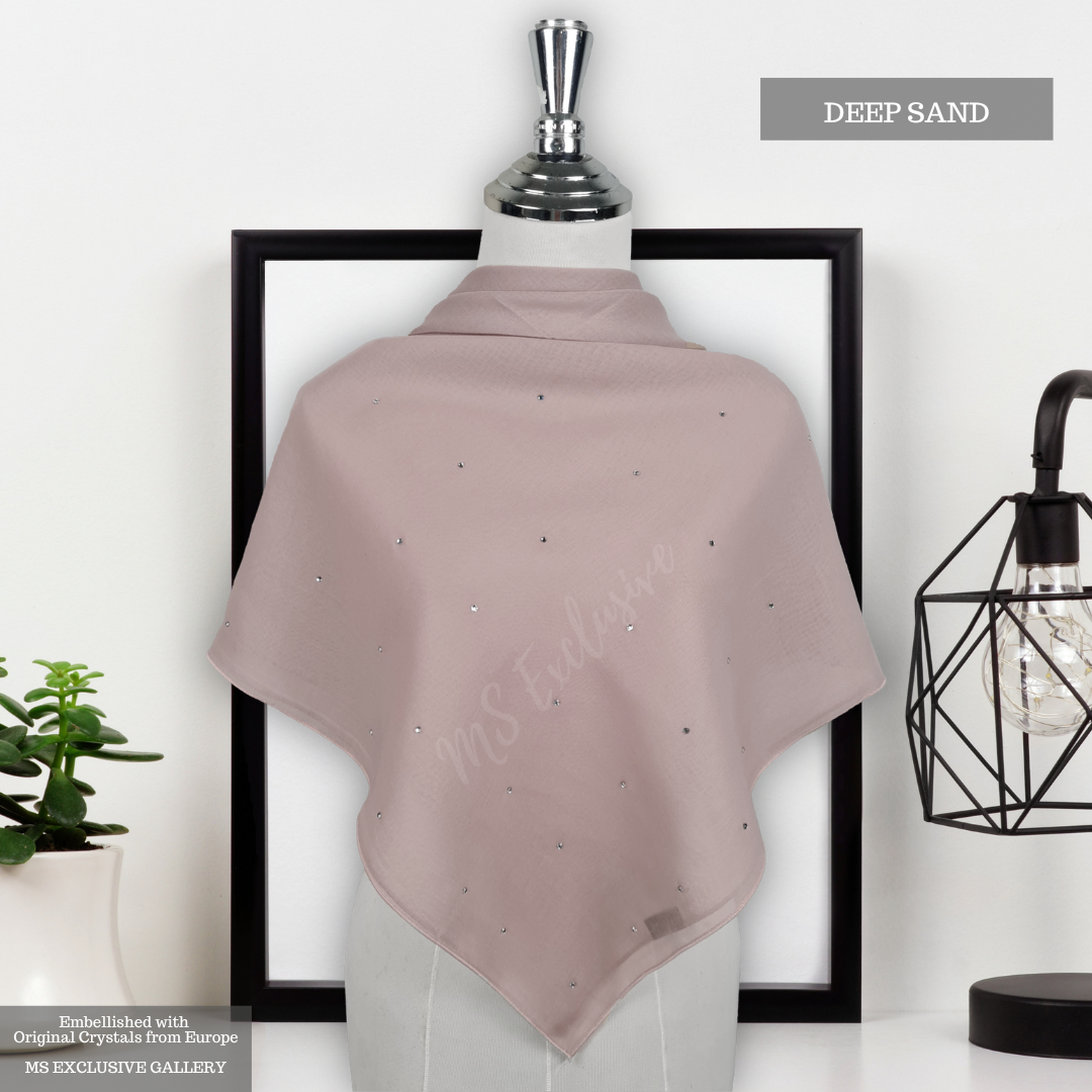 Tudung Bawal Tabur Crystal SWA (Bawal No 1)