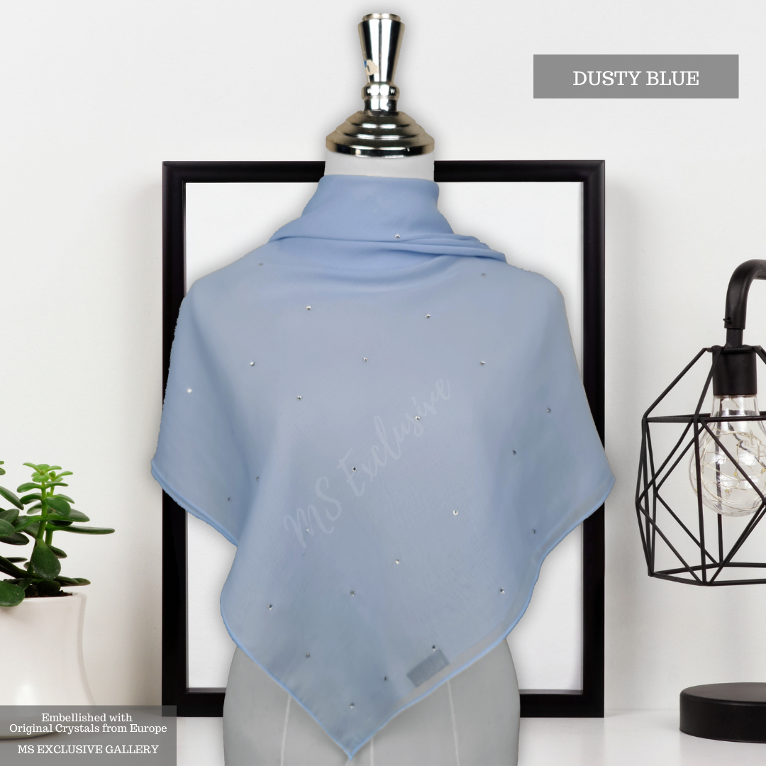 Tudung Bawal Tabur Crystal SWA (Bawal No 1)
