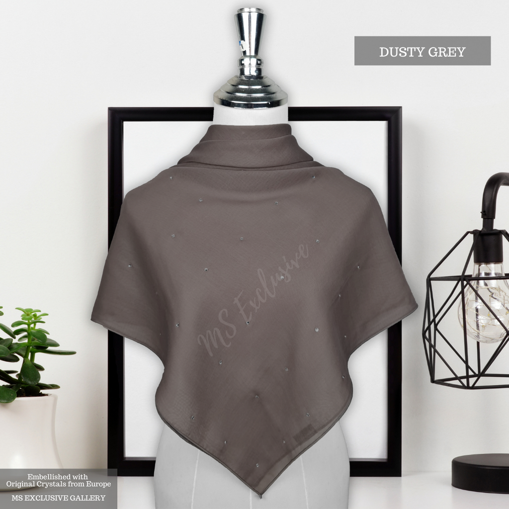 Tudung Bawal Tabur Crystal SWA (Bawal No 1)