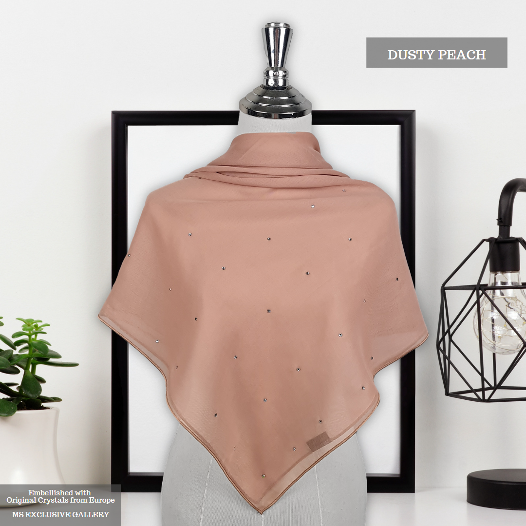 Tudung Bawal Tabur Crystal SWA (Bawal No 1)
