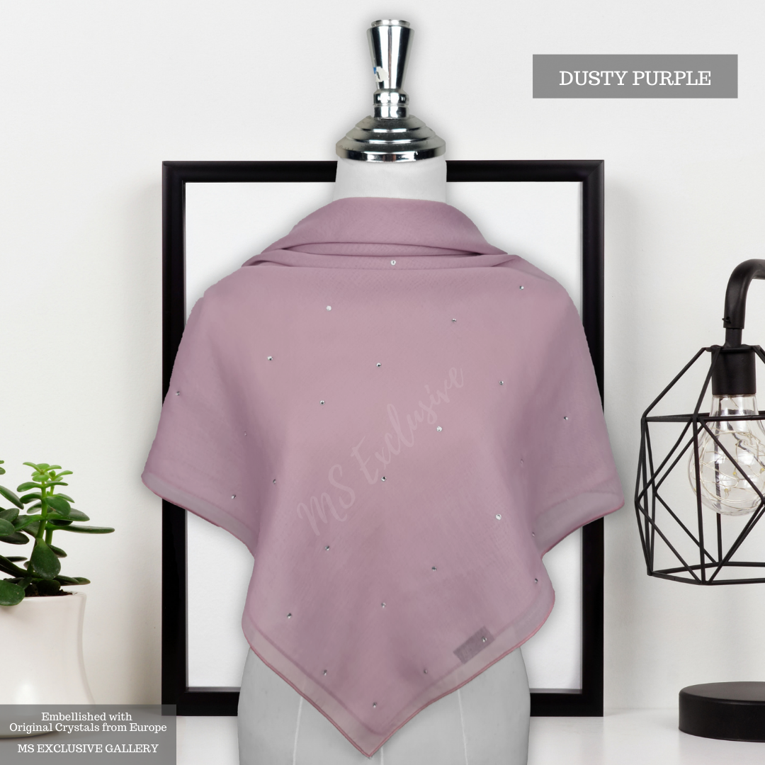 Tudung Bawal Tabur Crystal SWA (Bawal No 1)