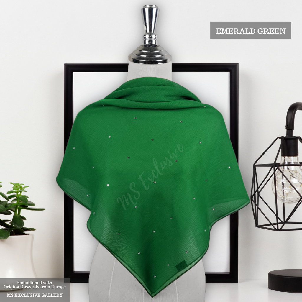 Tudung Bawal Tabur Crystal SWA (Bawal No 1)
