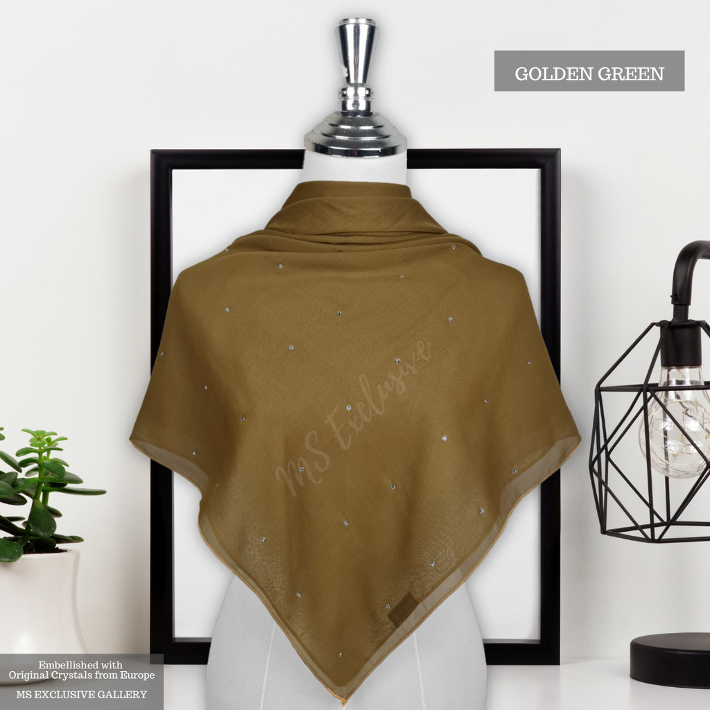 Tudung Bawal Tabur Crystal SWA (Bawal No 1)