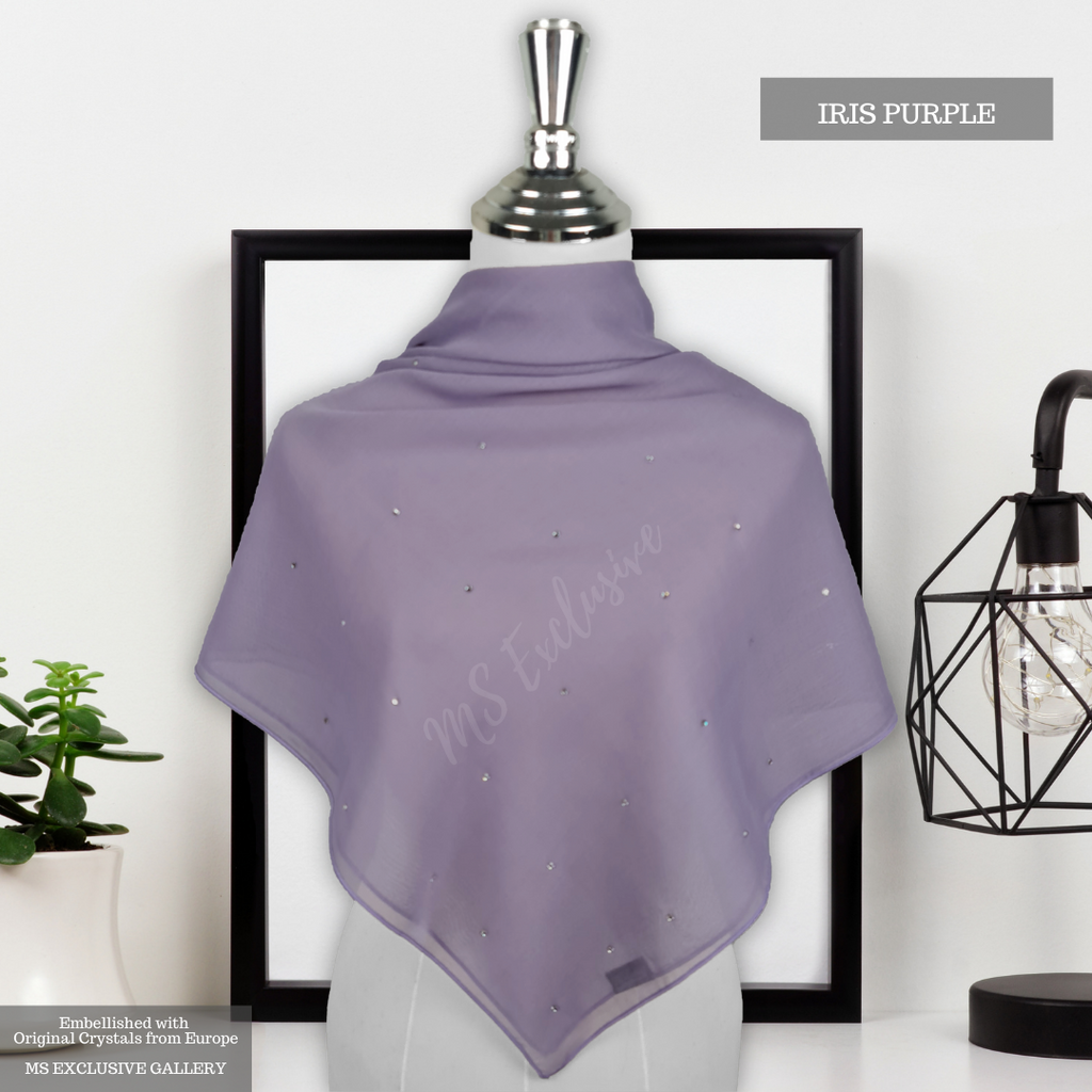 Tudung Bawal Tabur Crystal SWA (Bawal No 1)