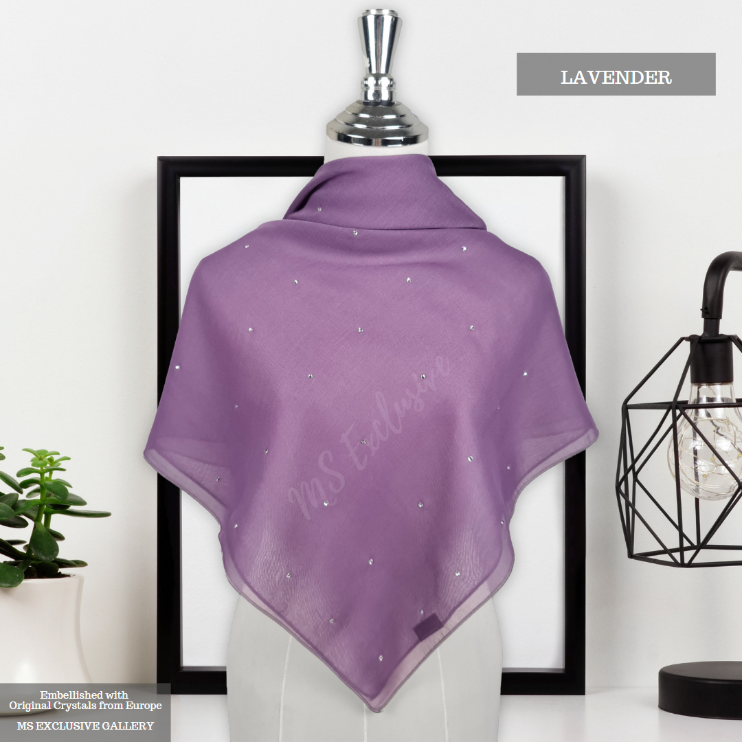 Tudung Bawal Tabur Crystal SWA (Bawal No 1)