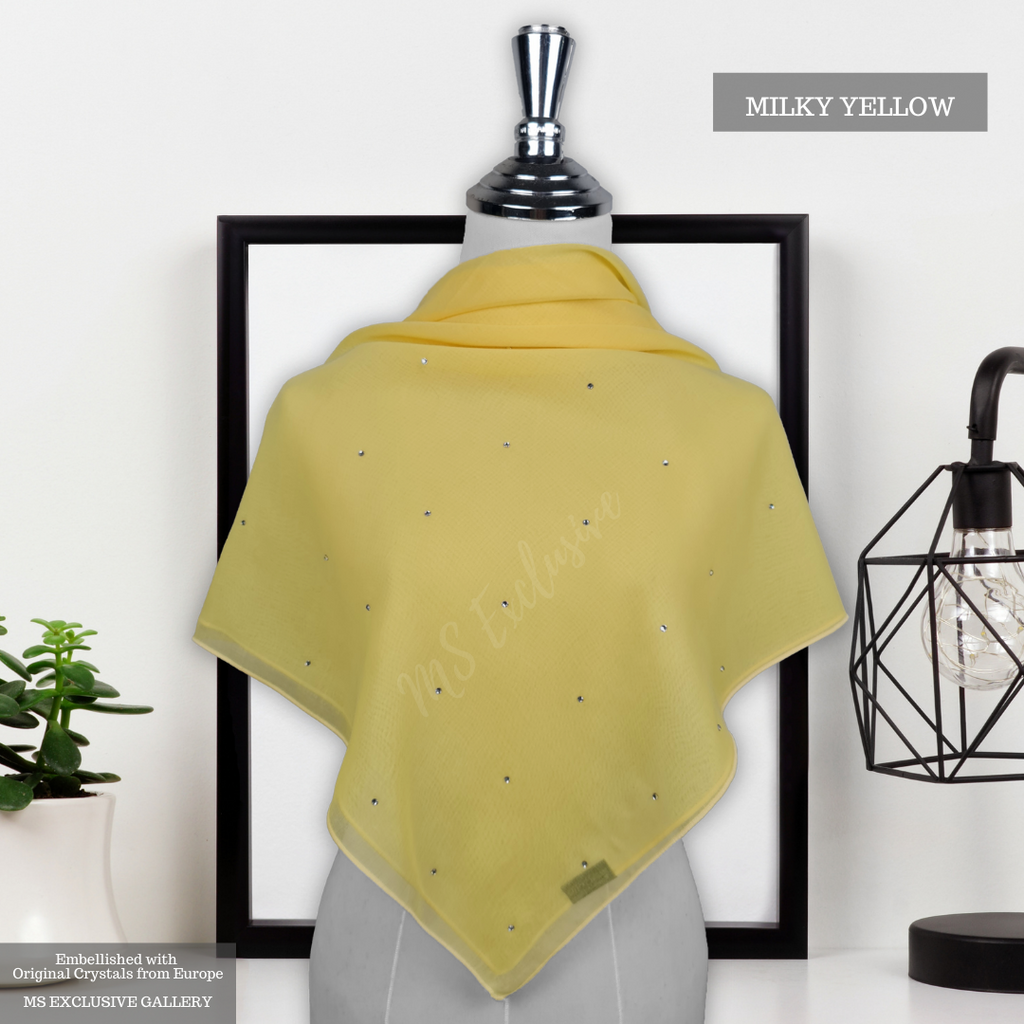 Tudung Bawal Tabur Crystal SWA (Bawal No 1)