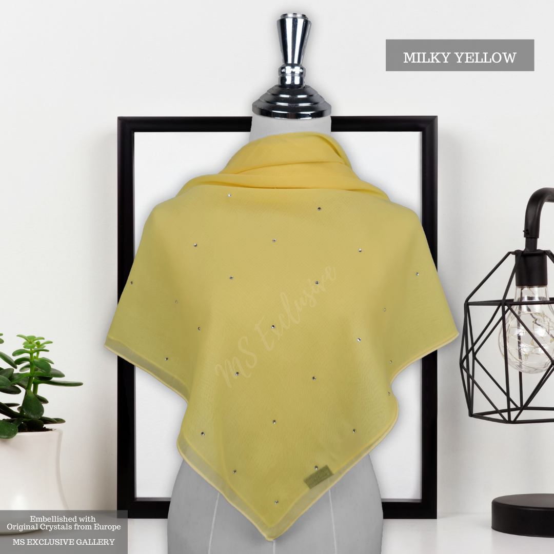 Tudung Bawal Tabur Crystal SWA (Bawal No 1)