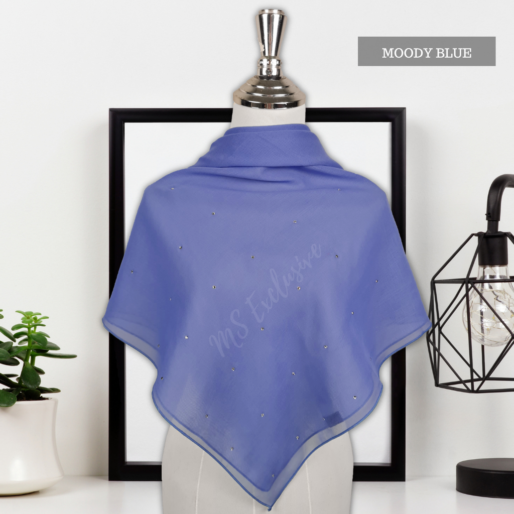 Tudung Bawal Tabur Crystal AB Premium (Bawal No 1)