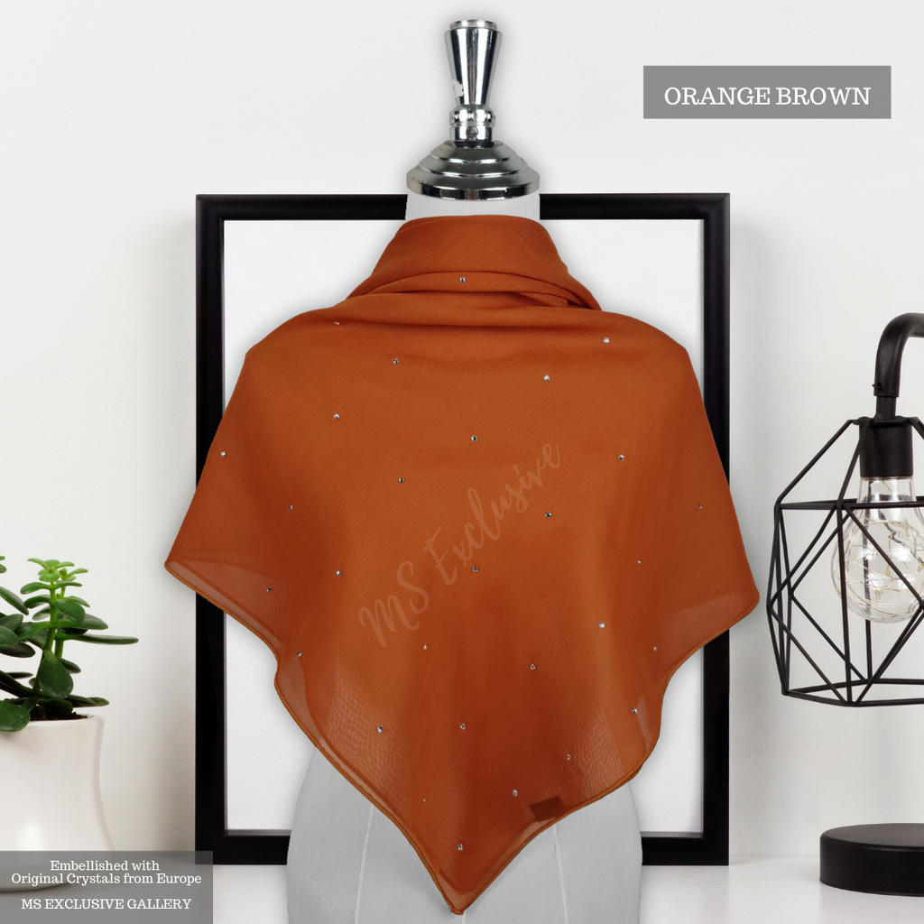 Tudung Bawal Tabur Crystal SWA (Bawal No 1)