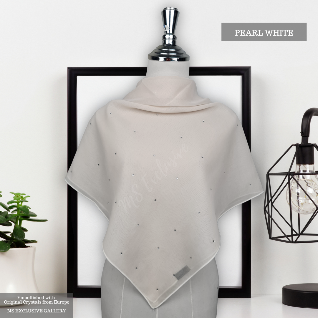 Tudung Bawal Tabur Crystal SWA (Bawal No 1)