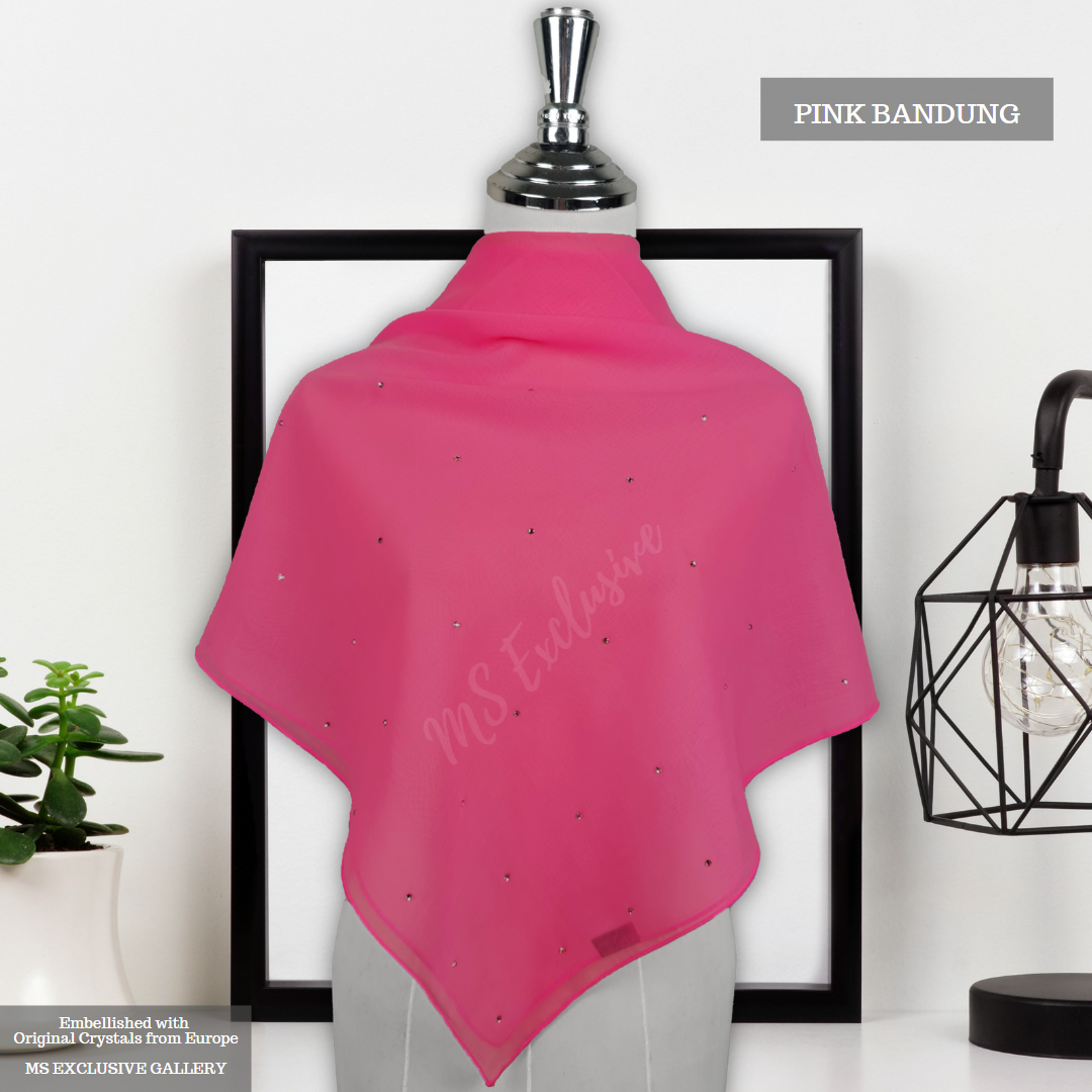 Tudung Bawal Tabur Crystal SWA (Bawal No 1)