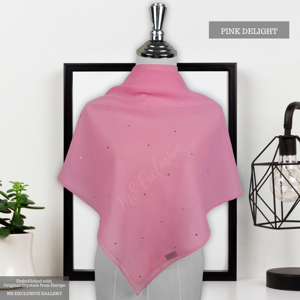 Tudung Bawal Tabur Crystal SWA (Bawal No 1)
