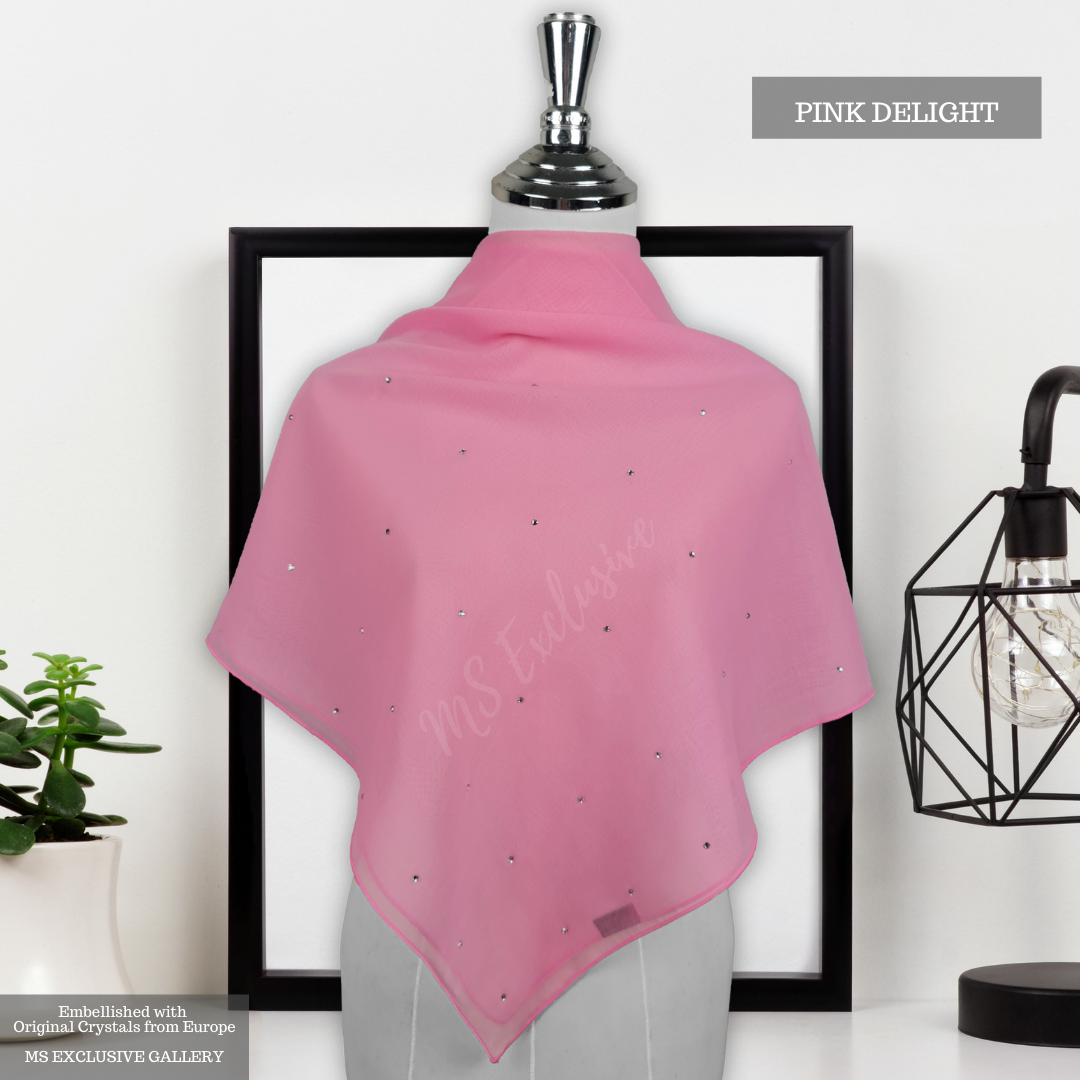 Tudung Bawal Tabur Crystal SWA (Bawal No 1)