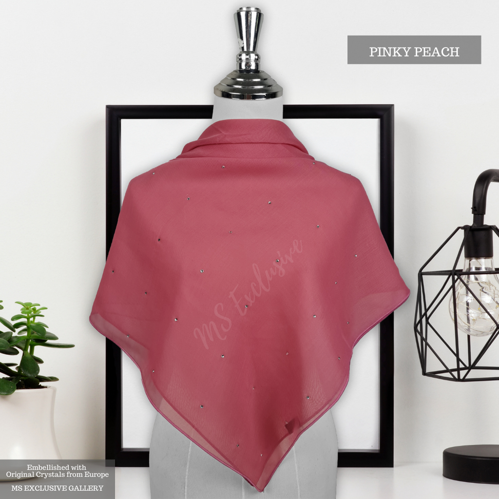 Tudung Bawal Tabur Crystal SWA (Bawal No 1)