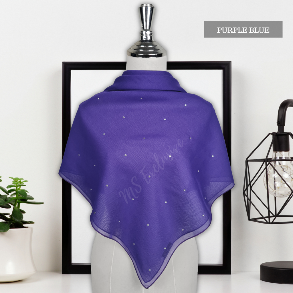 Tudung Bawal Tabur Crystal AB Premium (Bawal No 1)