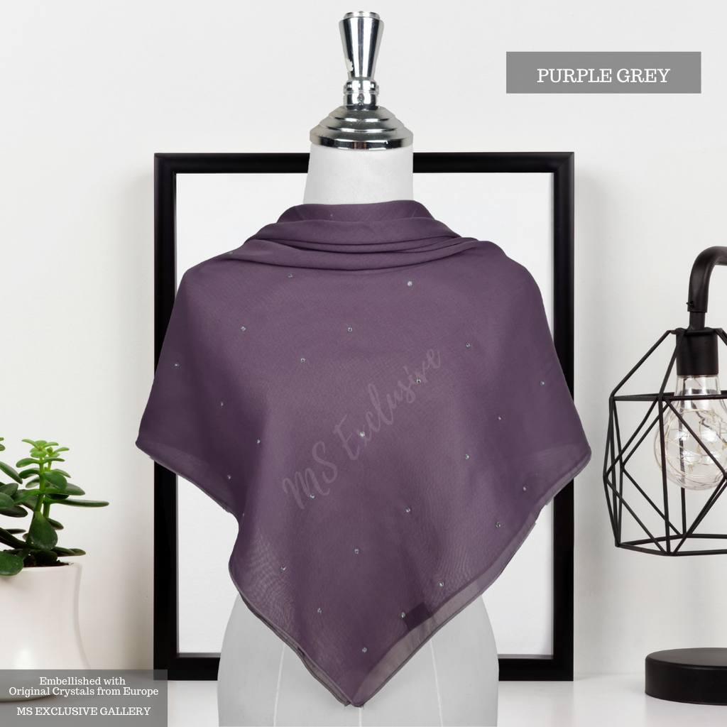 Tudung Bawal Tabur Crystal SWA (Bawal No 1)