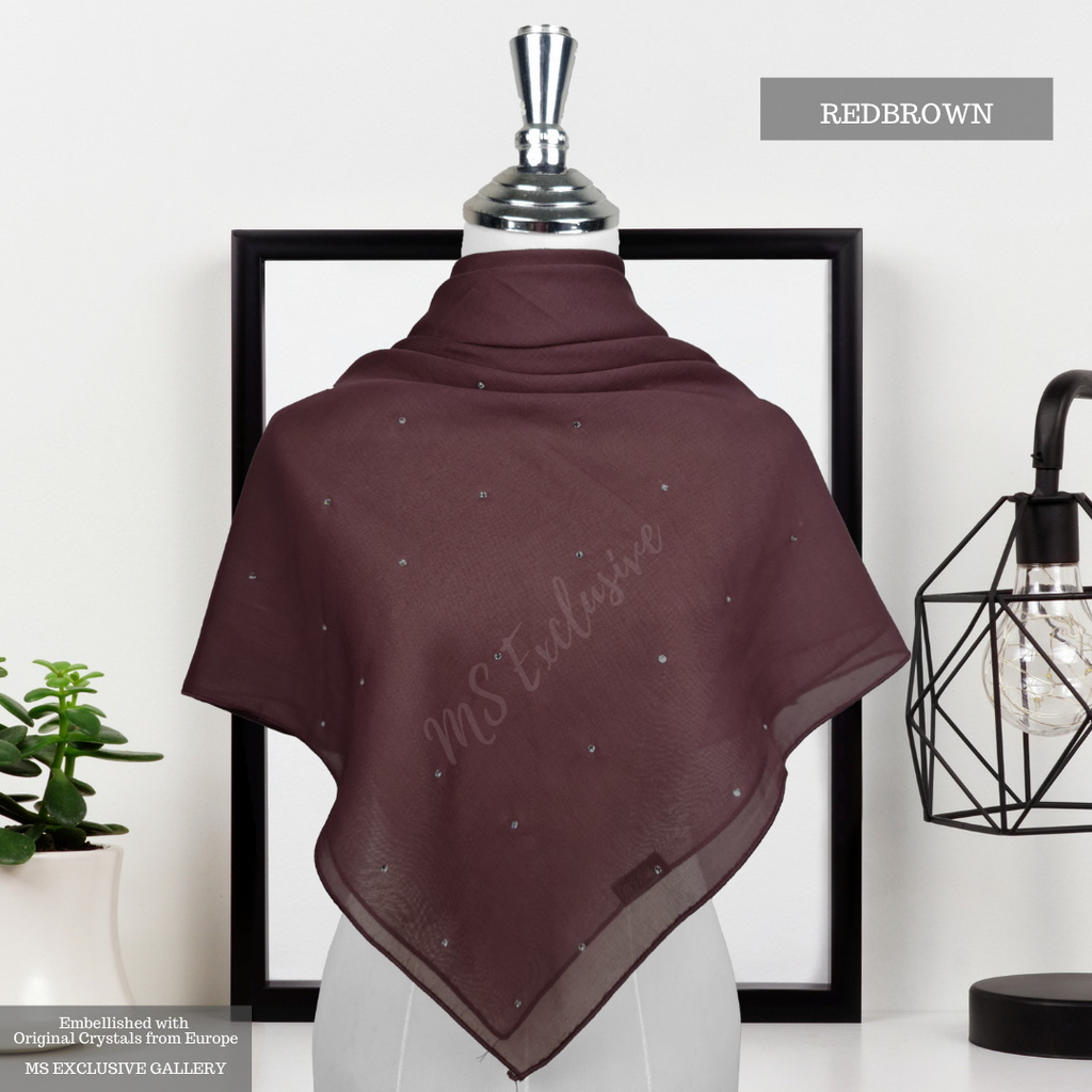 Tudung Bawal Tabur Crystal SWA (Bawal No 1)