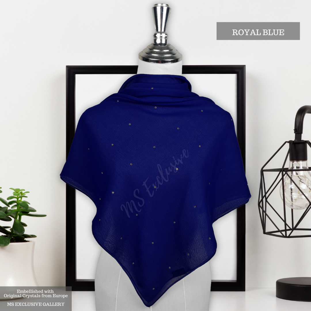 Tudung Bawal Tabur Crystal SWA (Bawal No 1)