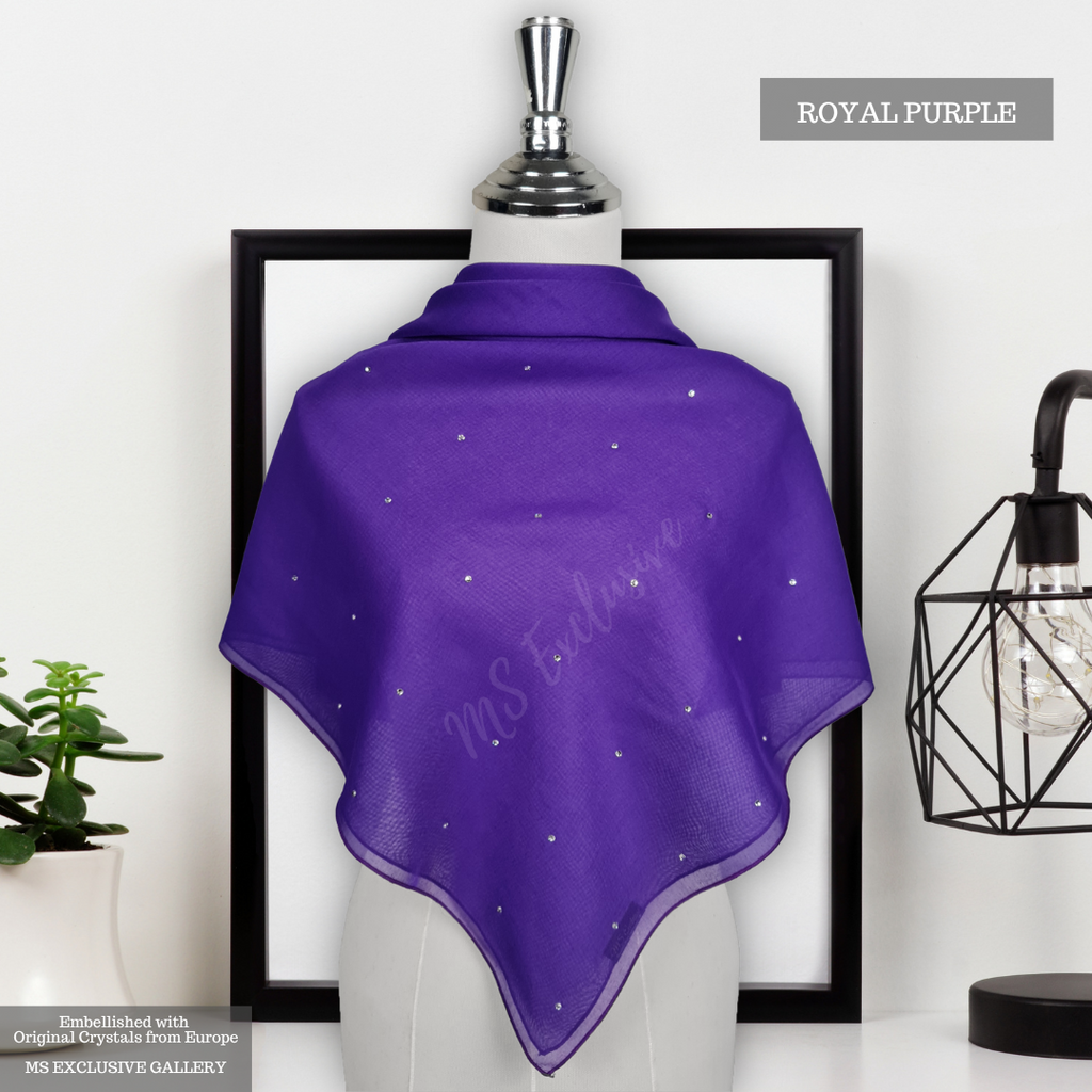 Tudung Bawal Tabur Crystal SWA (Bawal No 1)