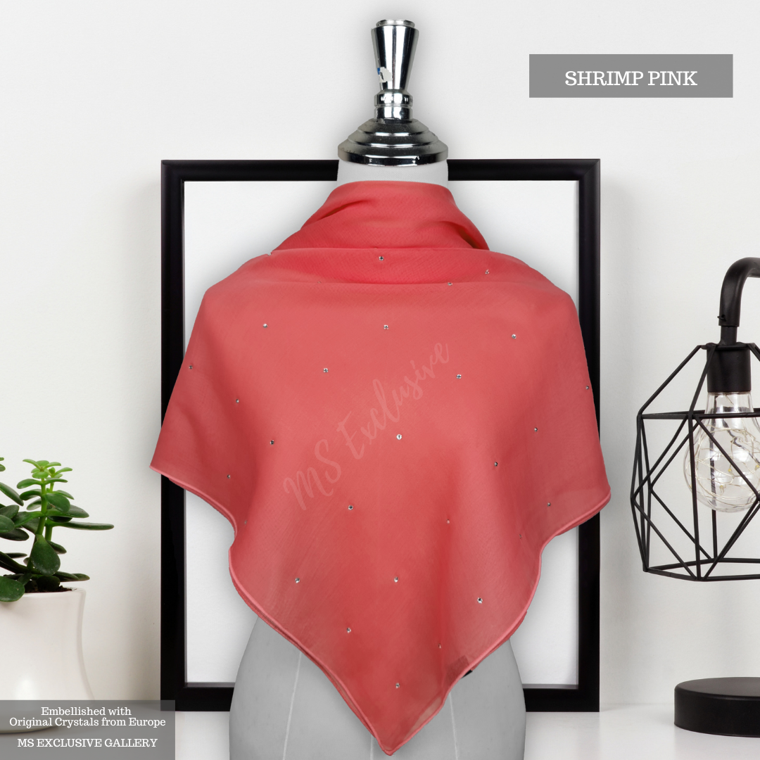 Tudung Bawal Tabur Crystal SWA (Bawal No 1)