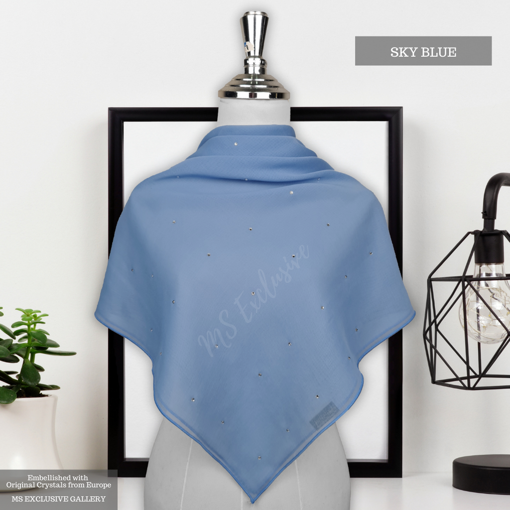 Tudung Bawal Tabur Crystal SWA (Bawal No 1)