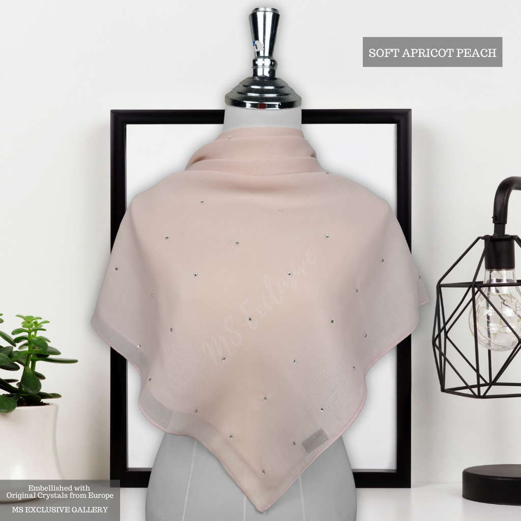 Tudung Bawal Tabur Crystal SWA (Bawal No 1)