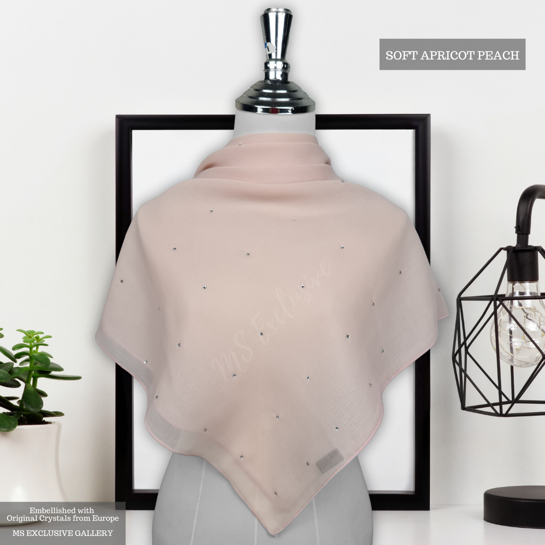 Tudung Bawal Tabur Crystal SWA (Bawal No 1)
