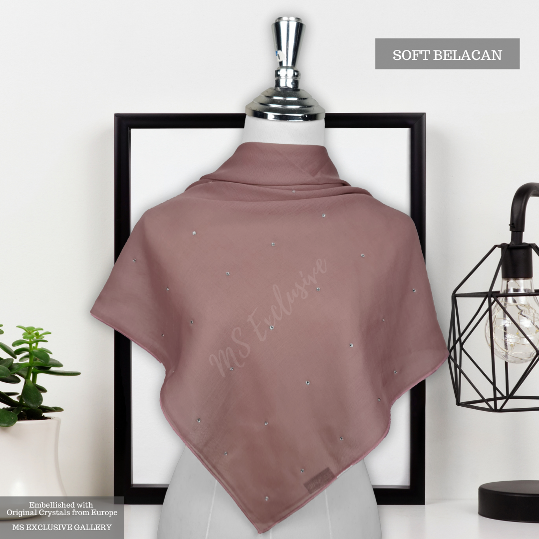 Tudung Bawal Tabur Crystal SWA (Bawal No 1)