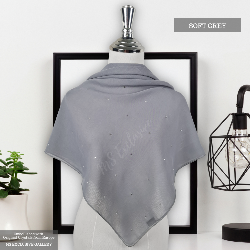 Tudung Bawal Tabur Crystal SWA (Bawal No 1)