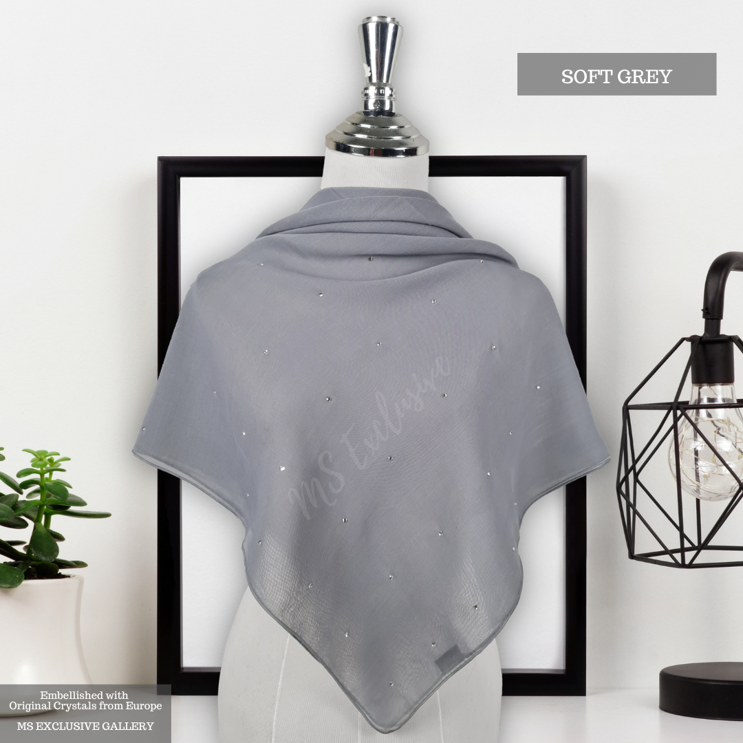Tudung Bawal Tabur Crystal SWA (Bawal No 1)