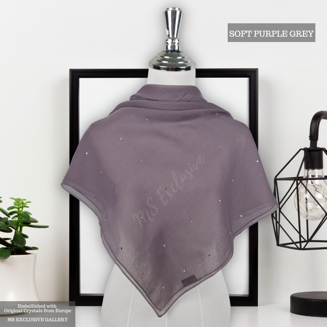Tudung Bawal Tabur Crystal SWA (Bawal No 1)