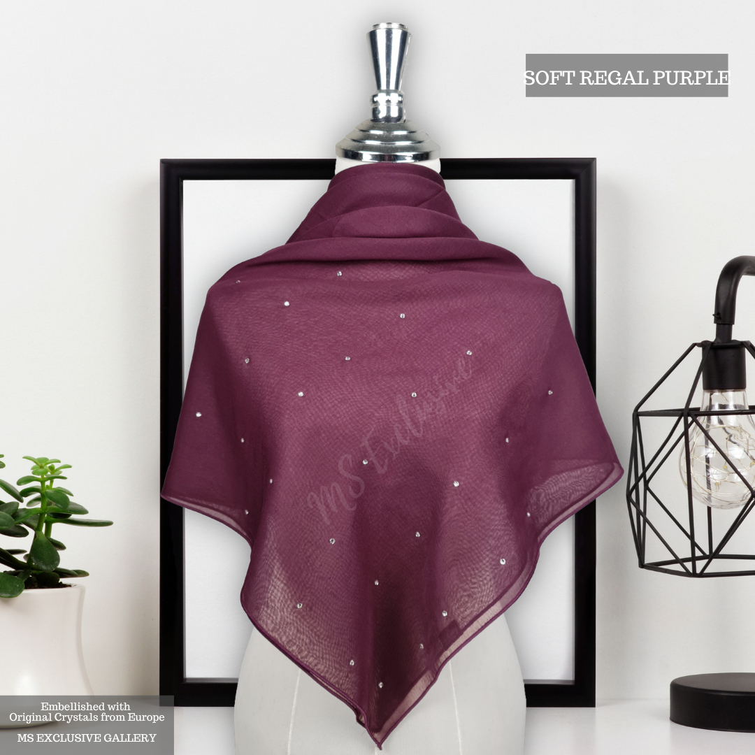 Tudung Bawal Tabur Crystal SWA (Bawal No 1)