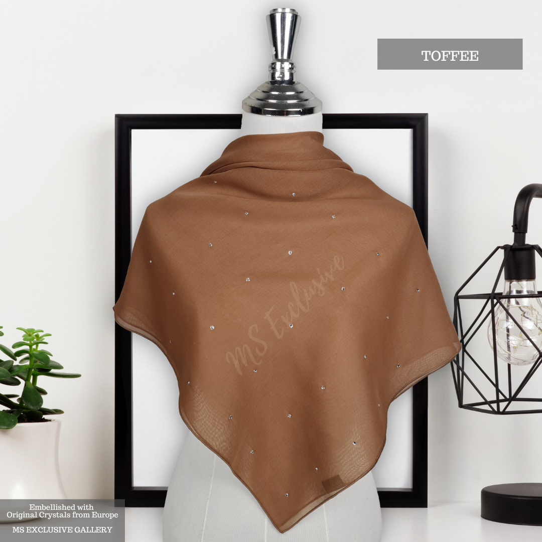 Tudung Bawal Tabur Crystal SWA (Bawal No 1)