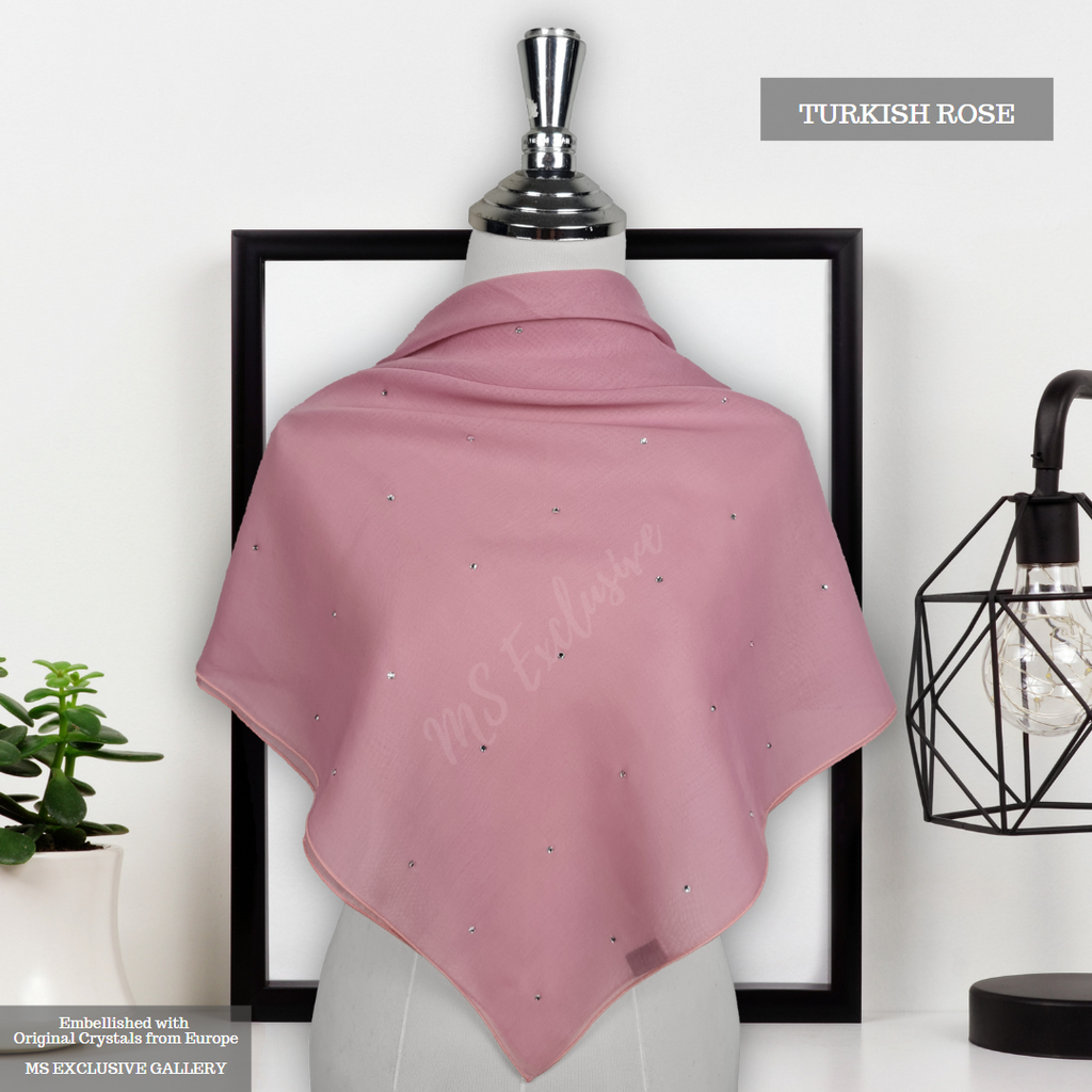 Tudung Bawal Tabur Crystal SWA (Bawal No 1)