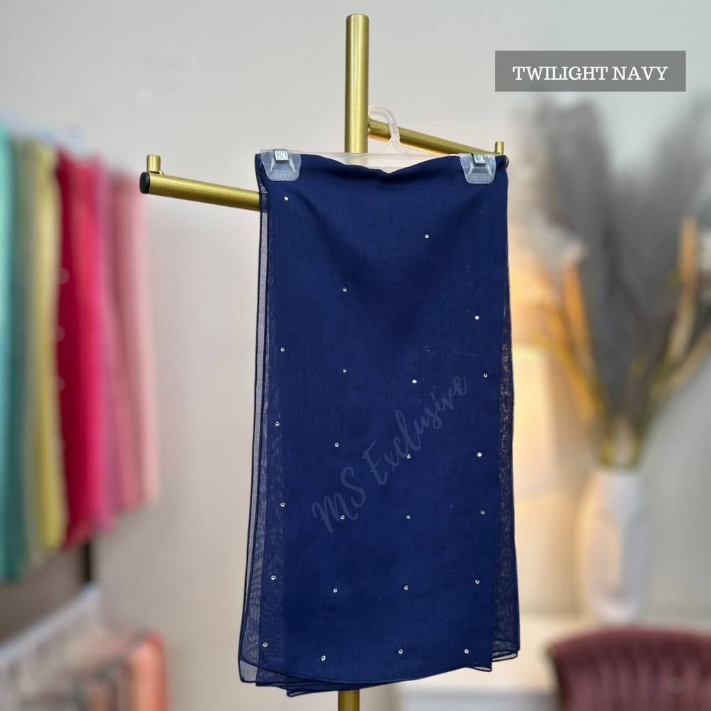 Tudung Bawal Tabur Crystal AB Premium (Bawal No 1)