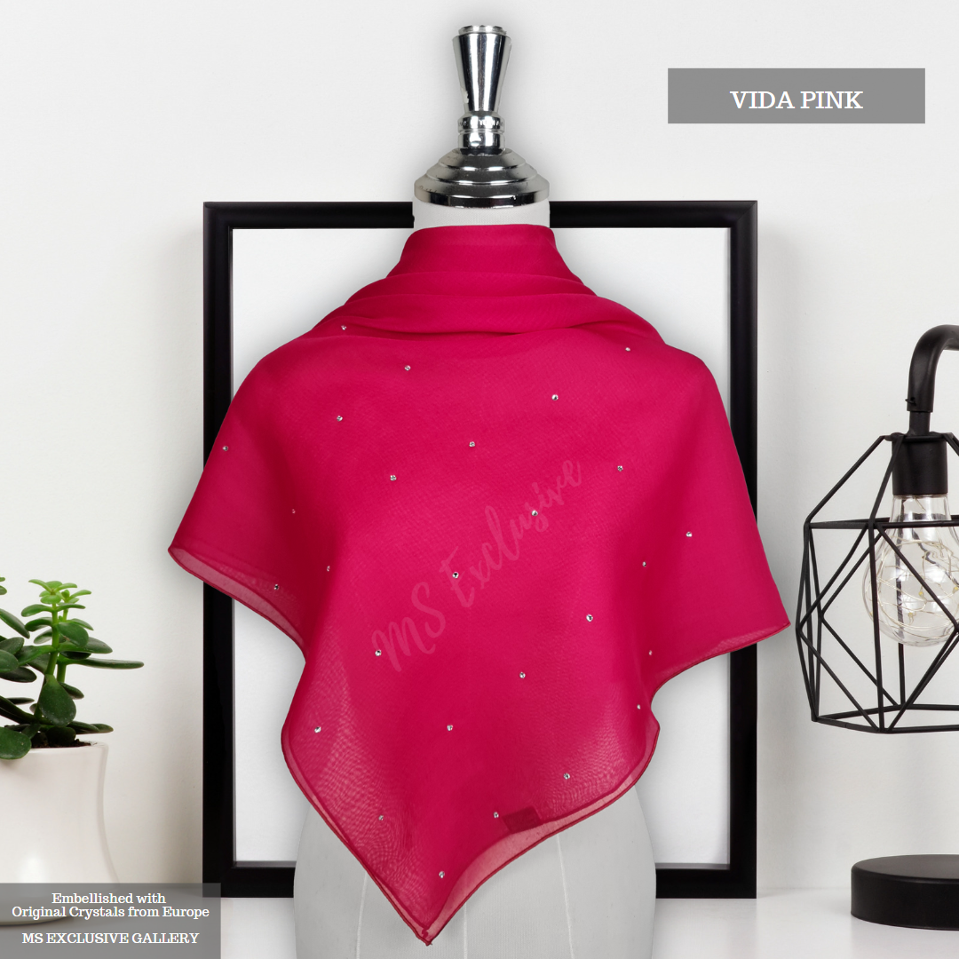 Tudung Bawal Tabur Crystal SWA (Bawal No 1)